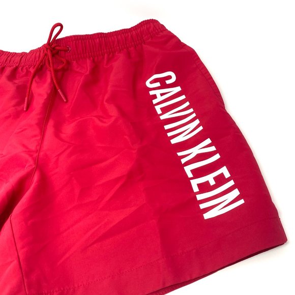 💖MEGA SALE💖Calvin Klein 6999 6730 630 Men Swim Shorts Tape Red Polyester Sport - Picture 2 of 5